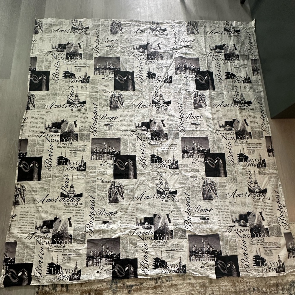 World Cities Print Shower Curtain